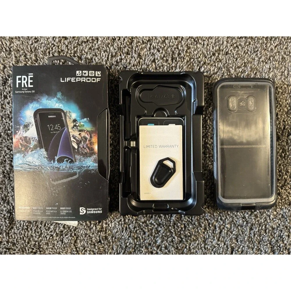 LifeProof FRĒ Waterproof Case for Samsung Galaxy S8 Black/Clear